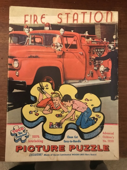 Vintage TUCO picture puzzle Fire Station #2050