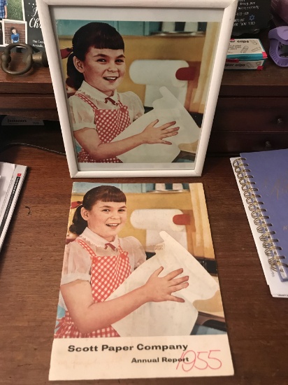 Framed picture and promotional booklet of Kathy "Kitten" Anderson