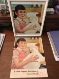 Framed picture and promotional booklet of Kathy 