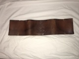 Leather embossed Director chair seat back for Lauren Chapin