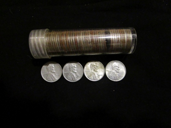1943 Roll of 50 US Steel Pennies