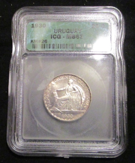 1930 Uganda 25 cents - Graded MS63 by ICG