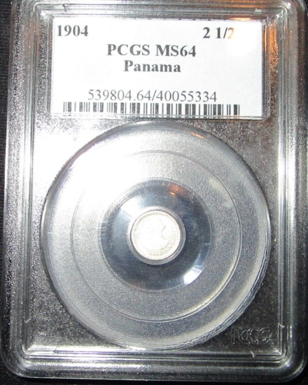 1904 Panama 2 1/2 cents - Graded MS64 by PCGS