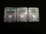 1948 - Lot of 3 - US Dimes - Graded MS65 and 66 by ICG