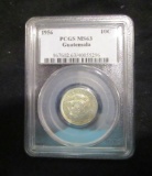 1956 Guatemala -10 Centavos-  Graded by PCGS MS63