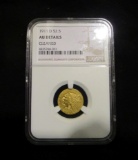 1911D - US -Gold - 2.5 Dollars - Cleaned - Graded by NGC - AU Details