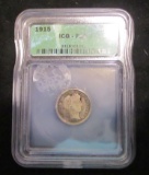 1915 US Silver Dime - Graded by ICG - F12