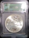 1973 Singapore - 5 Dollars - Seven Seap Games - Graded by ICG - MS68