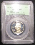 1976S - Washington Silver Quarter - Graded by PCGS - PR69DCAM