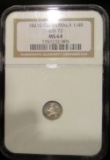 1821D - Guatemale - 1/4R - Graded by NGC - MS64