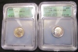 2005s and 2005D - lot of 2 US Dimes - Graded by ICG - PR69 DCAM Silver - MS65