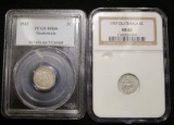 1945 & 1957 Guatemala - 5 Centavos - Graded PCGS &NGC - Both MS66