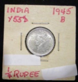 1945B - India - 1/4 Rupee