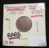 1959 Portuguese India - 10 Centavos - Rare