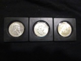 U S Franklin Half Dollars - Lot of 3 - 1962, 1954 & 1948