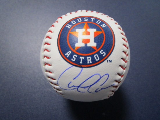 Carlos Corea of the Houston Astros signed autographed logo baseball ERA COA 040