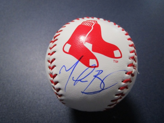 Mookie Betts of the Boston Red Sox signed autographed logo baseball ERA COA 037