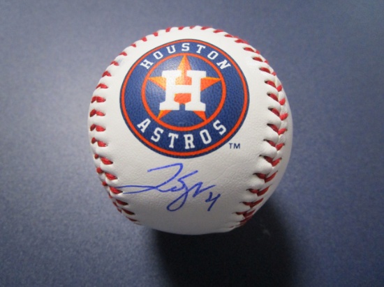 George Springer of the Houston Astros signed autographed logo baseball ERA COA 030