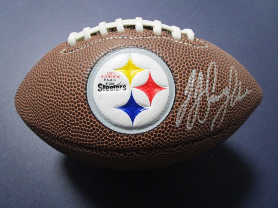 JuJu Smith Schuster of the Pittsburgh Steelers signed autographed mini logo football PAAS COA 298