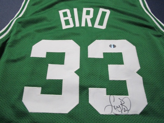 Larry Bird of the Boston Celtics signed autographed basketball jersey CA COA 005