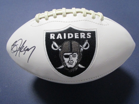 Bo Jackson of the Oakland Raiders signed autographed full size logo football PAAS COA 253