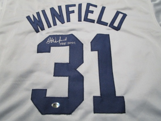 Dave Winfield of the New York Yankees signed autographed baseball jersey ATL COA 440