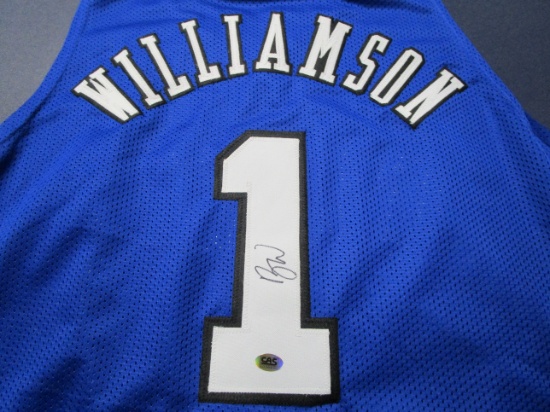 Zion Williamson of the Duke Blue Devils signed autographed basketball jersey CAS COA 939