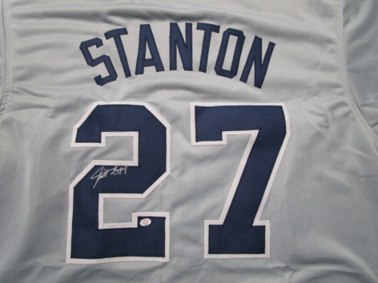 Giancarlo Stanton of the New York Yankees signed autographed baseball jersey PAAS COA 865