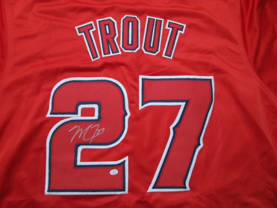 Mike Trout of the Anaheim Angels signed autographed baseball jersey PAAS COA 716