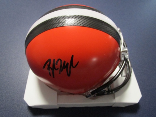 Baker Mayfield of the Cleveland Browns signed autographed mini helmet PAAS COA 172