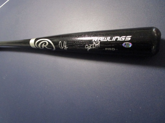Aaron Judge ZGiancarlo Stanton of the Yankees signed autographed full size bat ATL COA 469
