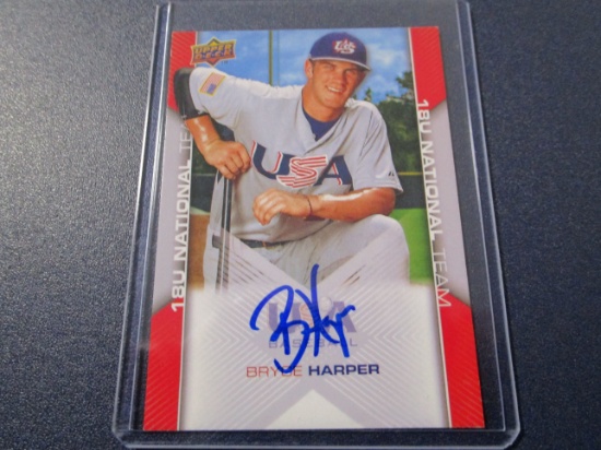 Bryce Harper of the Nationals / Phillies signed autographed 2009 Upper Deck baseball card