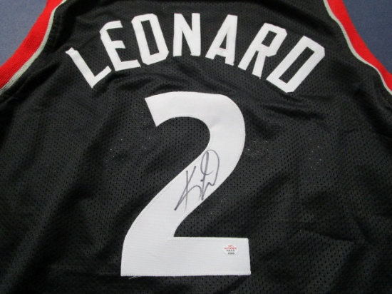 Kawhi Leonard of the Toronto Raptors signed autographed basketball jersey PAAS COA 969