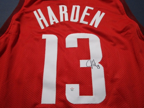 James Harden of the Houston Rockets signed autographed basketball jersey PAAS COA 952