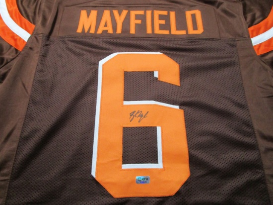 Baker Mayfield of the Cleveland Brown signed autographed football jersey ERA COA 049