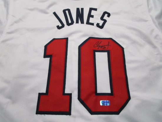 Chipper Jones of the Atlanta Braves signed autographed baseball jersey ERA COA 048