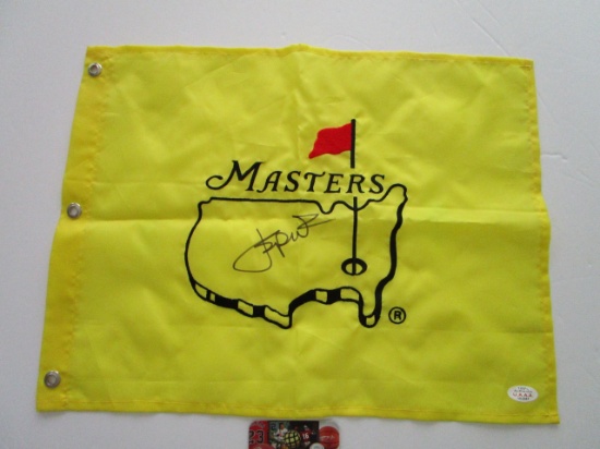 Jordan Spieth, 2015 Master Champion, Master Flag w COA