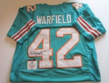 Paul Warfield, NFL Hall of Fame, Miami Perfect Season, Autographed Jersey w COA