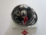 JJ Watt, Houston Texans, 3 Time Defensive Player of the Year, Autographed Mini Helmet w COA