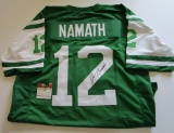Joe Namath, NY Jets, Super Bowl MVP, Hall of Fame, Autographed Jersey w COA