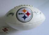 Ben Roethlisberger /Antonio Brown, Pittsburgh Steelers Stars Autographed football w COA