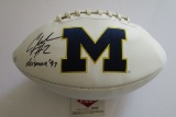 Charles Woodson, U of Michigan, Heisman Trophy Winner, Autographed Football w COA