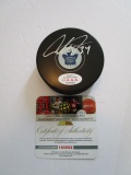Auston Matthews, Toronto Maple Leafs star, Autographed Hockey Puck w COA