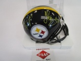 Ben Roethlisberger /Le'Veon Bell Pittsburgh Steelers signed mini helmet w COA