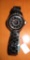 Murat Watch - mid size black face and band - New with no Box