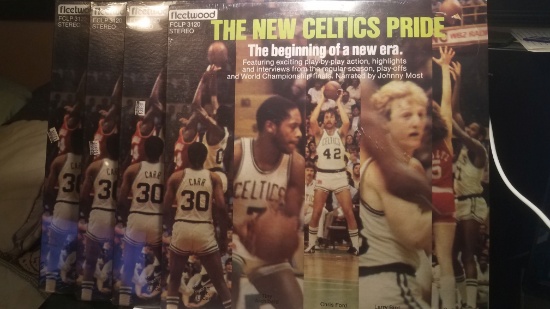 LOT OF 4 CELTIC PRIDE LPS EARLY LARRY BIRD COVER