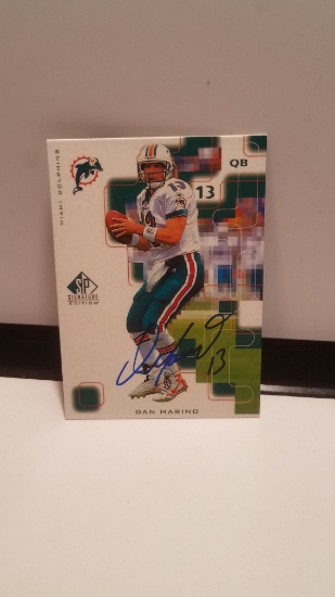 DAN MARINO SIGNED UPPERDECK INSERT UPPERDECK COA