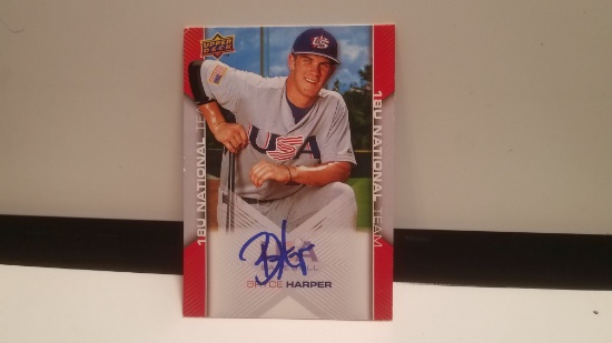 BRYCE HARPER SIGNED UPPERDECK SIGNED INSERT