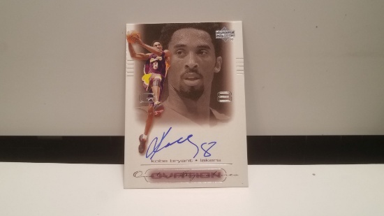 KOBE BRYANT SIGNED INSERT UPPERDECK COA  MINT