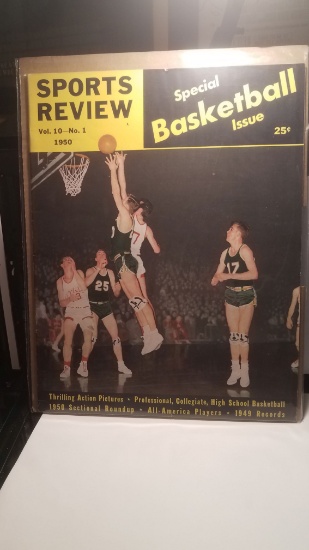 SPORTS REVIEW VINTAGE 1950 BASKETBALL MAGAZINE EXCELLENT CONDITION